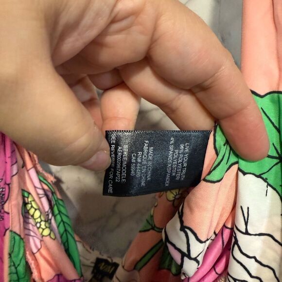 NEW AFRM Floral Halter Plunging V Bodysuit Size L - Picture 4 of 8